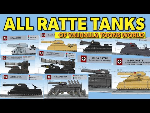 "All Ratte Tanks of Valhalla Toons" Cartoons about tanks