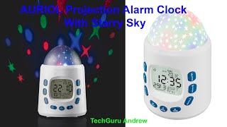 AURIOL Projection Alarm Clock With Starry Sky - TRONIC Projection Alarm Clock