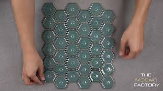 The Mosaic Factory Osiris Hertman mozaïektegel 5,1x5,9cm - Forest Green