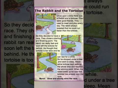 The rabbit and the tortoise story | new story the rabbit and the tortoise | new writing video | 👈✍️🤳