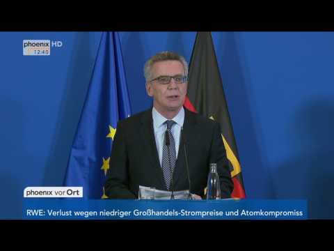 Abschieberegelungen: Thomas de Maizière nach der Bundeskabinettssitzung am 22.02.2017