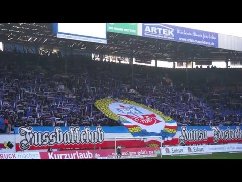 Hansa Rostock - Dynamo Dresden, Intro (Hymne, Choreografie, Stimmung)