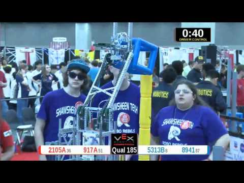 2015 VRC Engr Q185 - 2105A 917A vs 5313B 8941 - 37 to 29 - VEX Worlds 2015 - Engineering Division