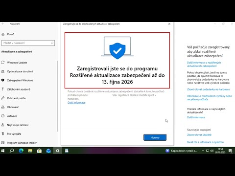 Prodloužení podpory Windows 10 o 1 rok do 10-2026