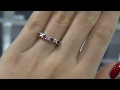 00589-MTC015-Pink Sapphire & Diamond Eternity Ring