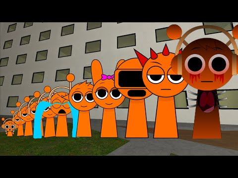 All the Sizes Of Nightmare Sprunki Oren & Orange Simon want me to help them in Gmod