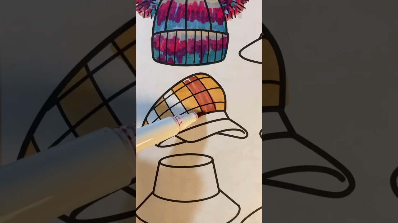 Let's Color Fashionable Hats! #art #tutorial #coloring #arttutorial  #coloringbook #cuteart