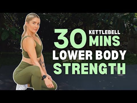 30 Min LOWER BODY KETTLEBELL STRENGTH (NO REPEAT) // Low Impact Workout