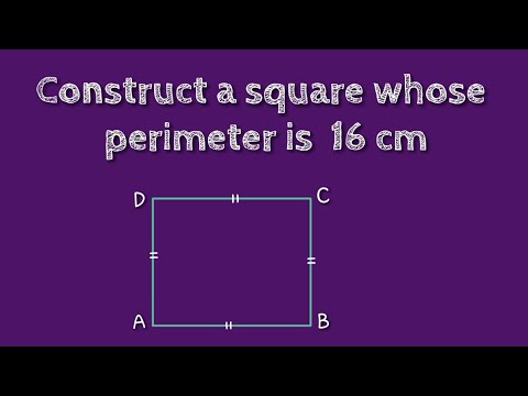 How to construct a square whose perimeter is 16 cm.@SHSIRCLASSES.
