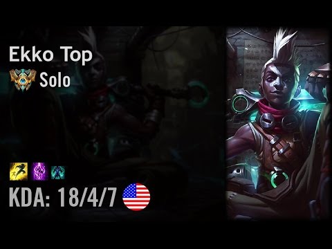 Ekko Top vs Gangplank - Solo - NA Challenger Patch 6.10