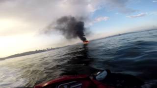 preview picture of video 'пожар на катере Маяк Эгершельд (Владивосток)'