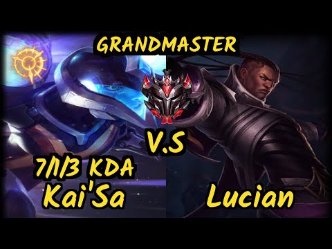 FLA brTT (KAI'SA) vs LUCIAN - 7/1/3 KDA BOTTOM ADC GAMEPLAY - BR Ranked GRANDMASTER