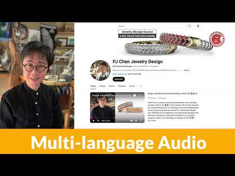 NEW YouTube Audio Feature – Learn Jewelry CAD in 6 Languages! 🎧