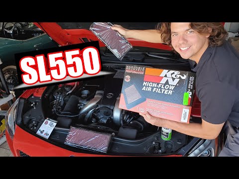 SL550 K&N Factory Replacement Air Filter Installation