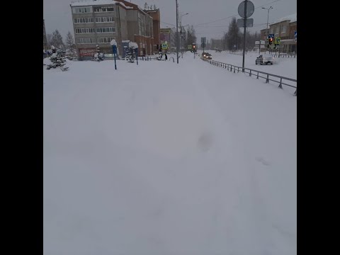 Советский  Город в снегу