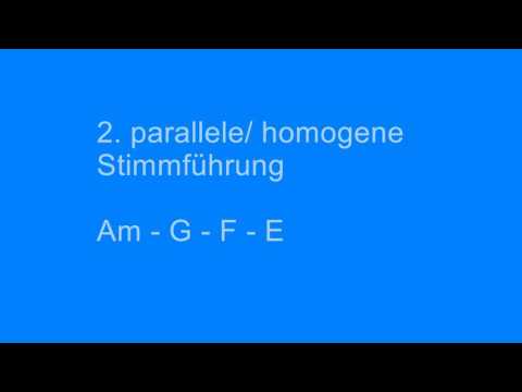 Stimmführung parallel  homogen Kadenz Harmonielehre
