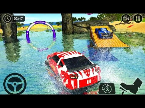 Games | Floating Water Surfer Car Driving Games - Beach Raching Gameplay #1