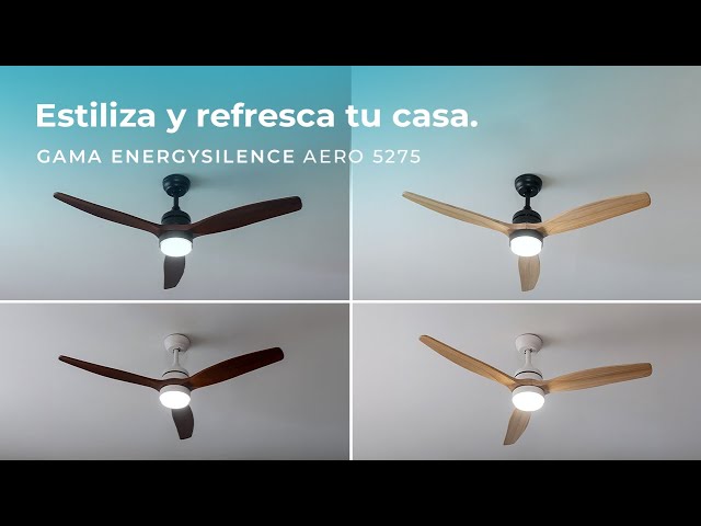 Ventilatore da soffitto Cecotec EnergySilence Aero 5275 Whitewood LED 52" DC 6 velocità video