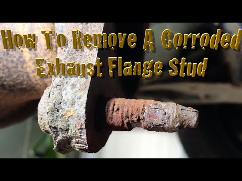 How to remove a corroded exhaust flange stud