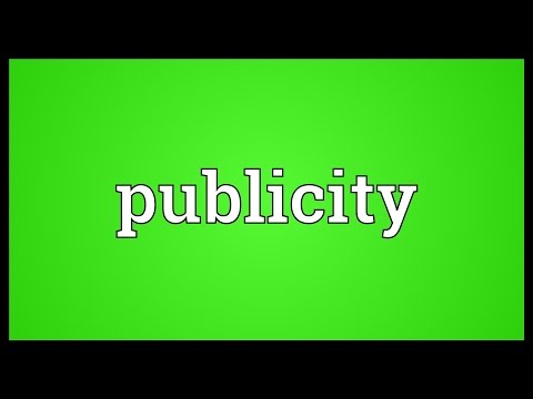 Publicity Meaning