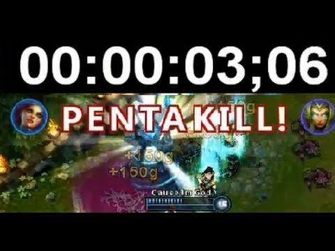 League of Legends - Fastest katarina pentakill?? feat. smashing all buttons possible :D