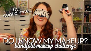DO I KNOW MY MAKEUP *BLINDFOLDED?!* Blind Makeup Challenge... I WAS SO CONFIDENT!