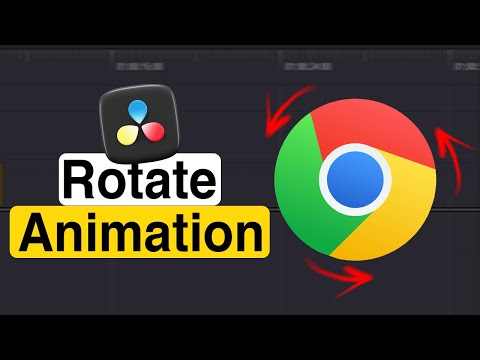 how to do rotate image animation in davinci resolve
