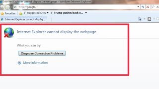 Pc Problem | Fix Diagnose Connection Problem in Windows Internet Explorer