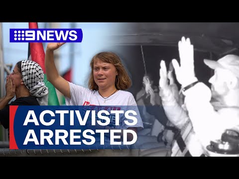 Israel arrests hundreds of activists onboard pro-Palestine flotilla | 9 News Australia