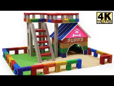 DIY - How To Build Amazing Puppy Dog House from Magnetic Balls (Magnet ASMR) | Magnetic Man 4K