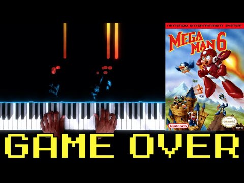 Mega Man 6 (NES) - Game Over - Piano|Synthesia