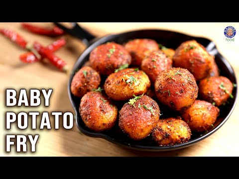 Crispy Baby Potato Fry Recipe with Simple Ingredients | Pan-Fried Potato Roast | Snack & Side Dish