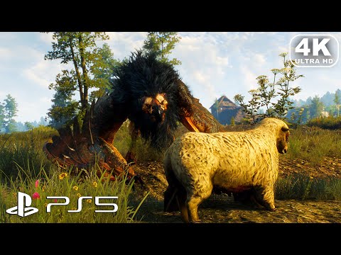 The Royal Griffin Boss Fight in White Orchard - The Witcher 3 Wild Hunt Next-Gen (4K ULTRA HD PS5)