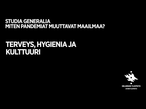 , title : 'Studia Generalia Miten pandemiat muuttavat maailmaa?: Terveys, hygienia ja kulttuuri'