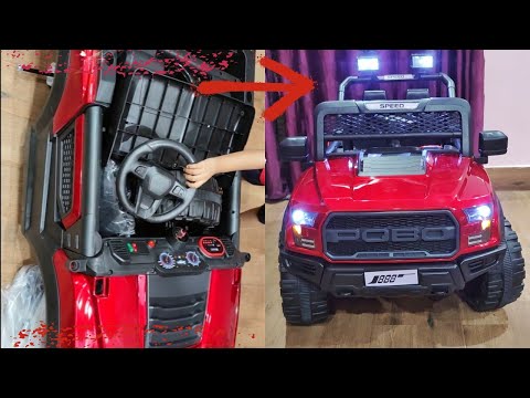 BATTERY CAR UNBOXING AND INSTALLATION || POBO JEEP ASSEMBLING || POBO CAR INSTALLATION VIDEO ||