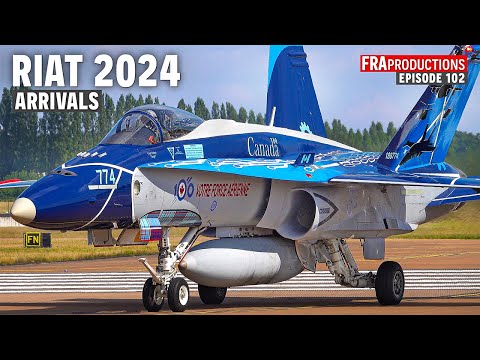 RIAT 2024 Arrivals: F-4 Phantom, B-52, RCAF F-18, Qatar C-17, RMAF/RJAF F-16 ...