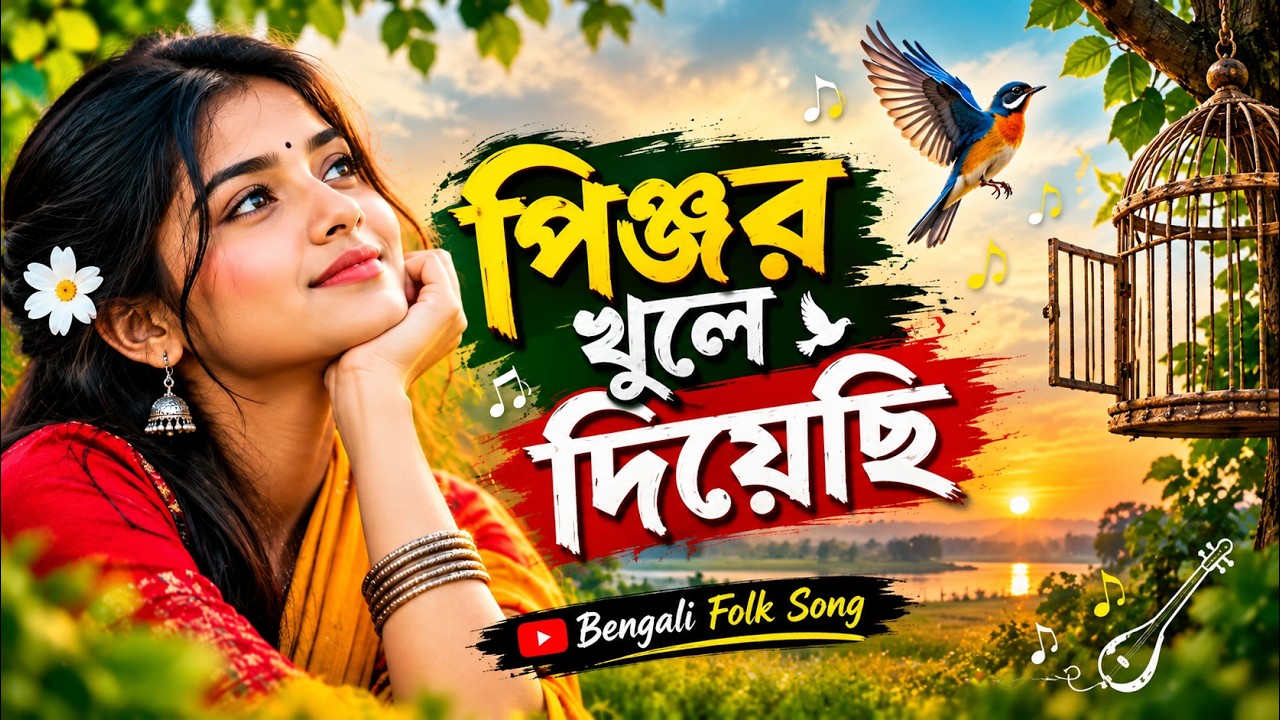 পিঞ্জর খুলে দিয়েছি 🕊️ | Pinjor Khule Diyechi  ❤️ নতুন বাংলা লোকগান ২০২৬  | Bengali Folk Song