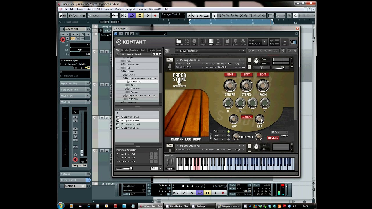 Paper Stone Instruments   German Log Drum Kontakt Instrument Walkthrough