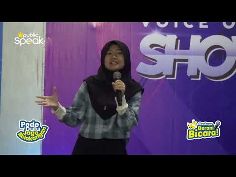Video dokumentasi unjuk keberanian bicara dan public speaking siswa Speak Corner Serang episode 23
