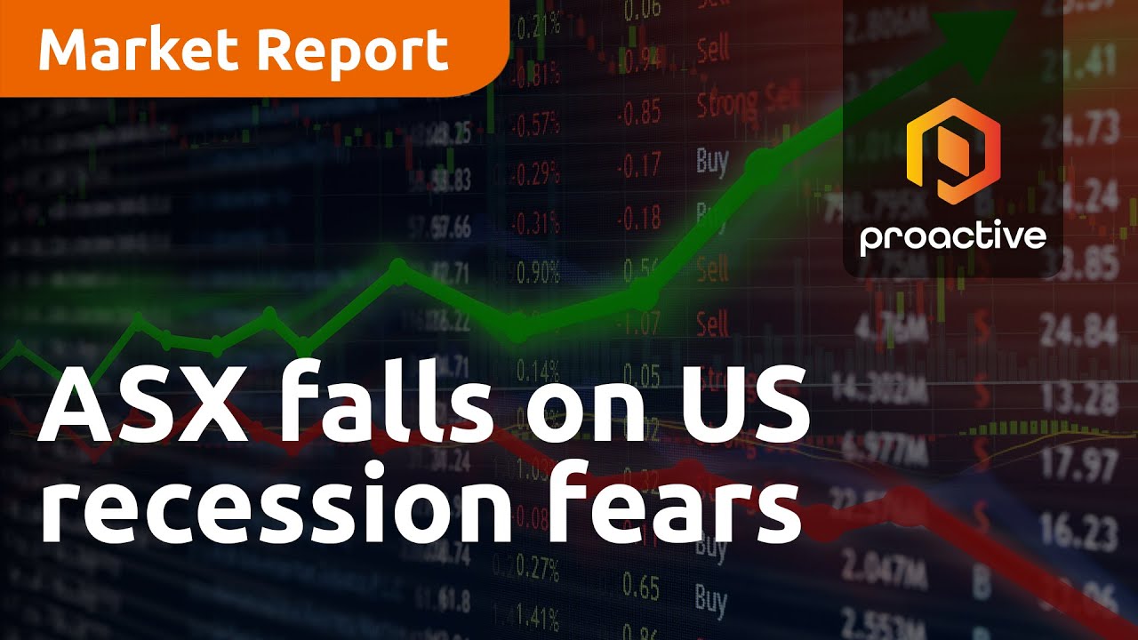 ASX falls on US recession fears - Market Report