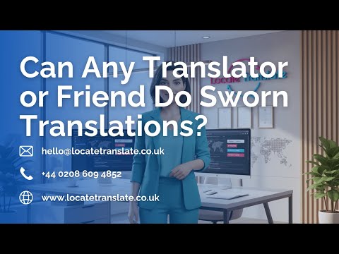 Can any translator or friend issue a sworn translation?