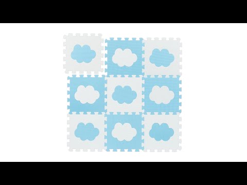 18 pièces tapis de sol puzzle nuage Gris - Blanc