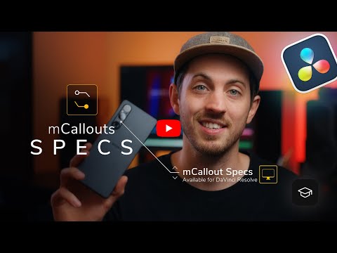Create Tracking Callouts in DaVinci Resolve — mCallouts Specs tutorial — MotionVFX