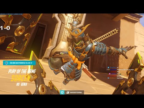 Overwatch Fastest Genji God Necros Showing His Sick DragonBlade Skills -POTG-