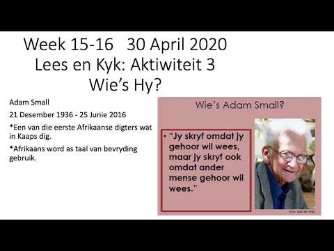 AFRIKAANS GRAAD 12: 30 April 2020 - periode 1 (30121)