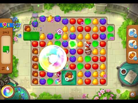 GardenScapes Level 2943 no boosters (15 moves)