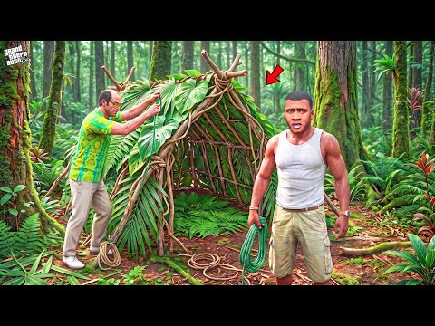Franklin & Chithappu Build a Jungle House and Survive 24 Hours in Gta 5 