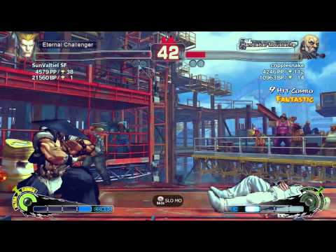 SunValtiel SF (GU) vs cripplesnake (GK) | SSF4: Arcade Edition PC - Ranked Match