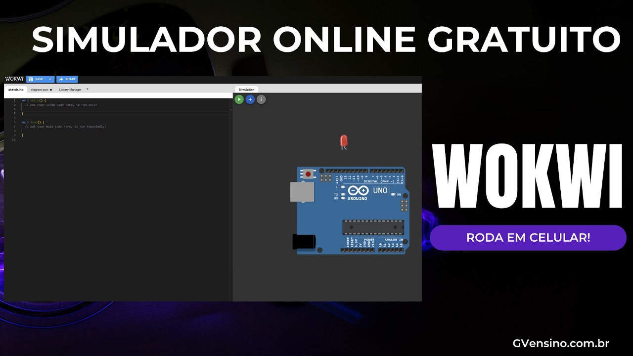 Simulador de Circuitos Online e Gratuito - Wokwi (Arduino, ESP32, Rasbperry)