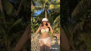 NO BRA Escape To Paradise ? ⁴ #tiktok #nobra #bikini #shorts